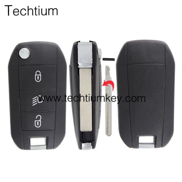 407 blade Light button 3 button remote key shell for Citroen